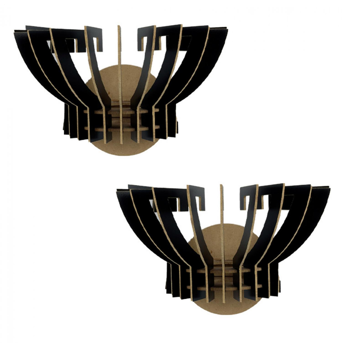 Set 2 llamba muri MDF 32×22×19 cm (HM7382.03)