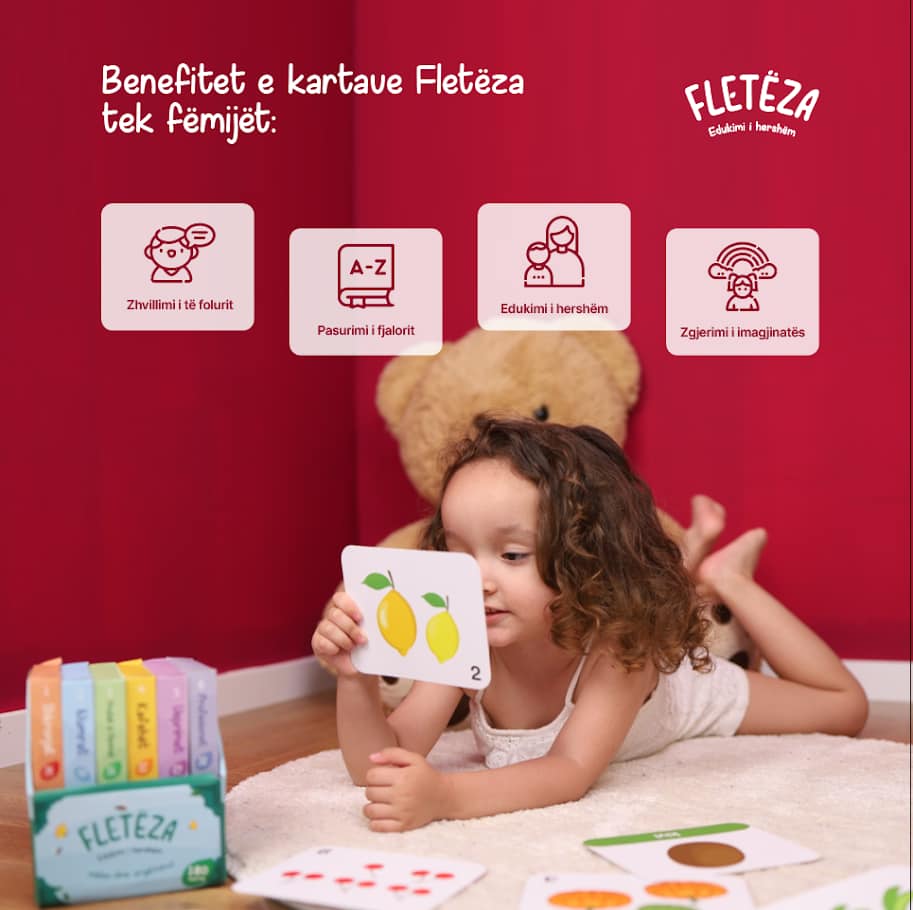 Karta edukative Fletëza, 6 në 1, 180 copë