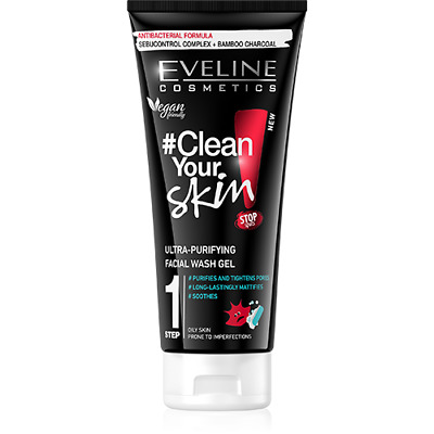 Xhel për pastrimin e fytyrës Eveline Pure Control, 200 ml