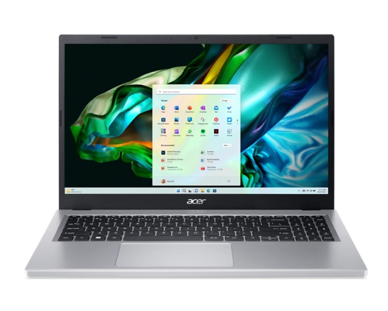 Laptop ACER Aspire A315 15.6" FHD (AMD Ryzen 7 5700U, 8GB DDR4, 512GB M.2 NVMe, AMD Radeon Graphics, No OS, Silver)