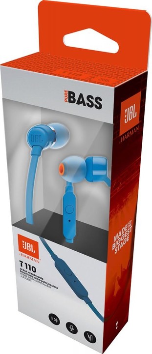 Dëgjuese JBL T110, të kaltërta