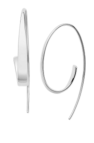 Skagen Kariana Silver-Tone Обетки со Облик на Обруч Skagen Kariana Silver-Tone Обетки со Облик на Обруч