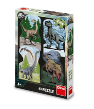 Puzzle Dino Jurassic World, 4x54 pjesë, 4+ vjeç Puzzle Dino Jurassic World, 4x54 pjesë, 4+ vjeç