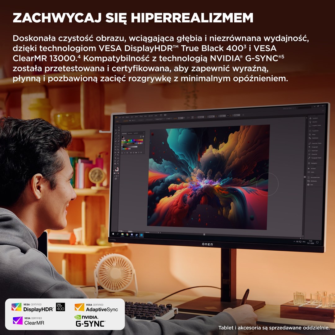 Monitor HP OMEN Transcend, 31.5" UHD OLED 240Hz, i bardhë/zi