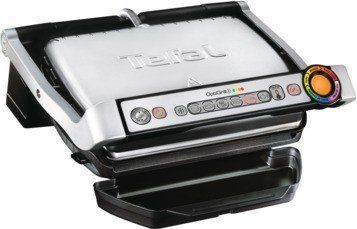 Grill elektrik Tefal Opti Grill GC716D12, 2000W, 600cm², i argjendtë / zi