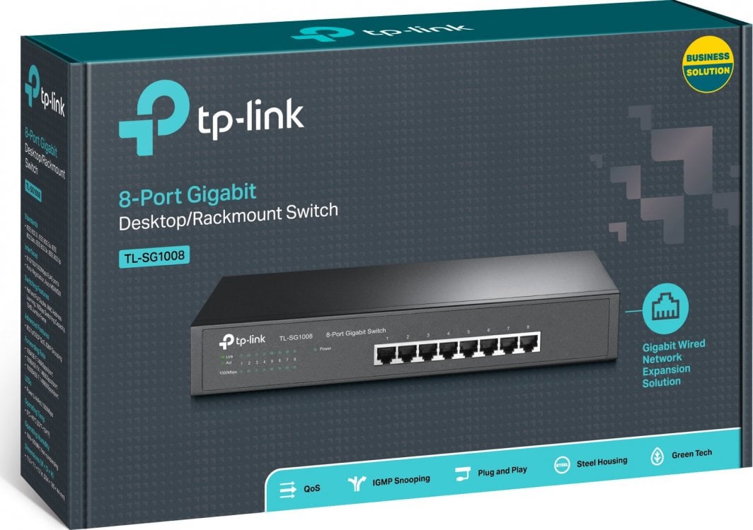 Ruter TP-Link TL-SG1008, 16 GB/s