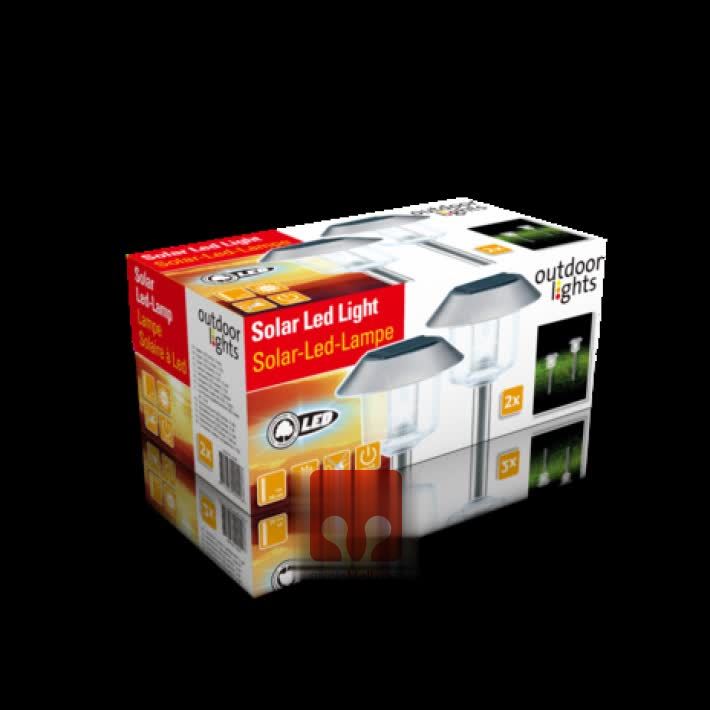 Drita solare Outdoor Lights, të argjendta