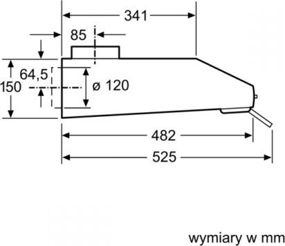 Ventilator kuzhine Bosch DUL62FA51, 15 cm, 60 cm