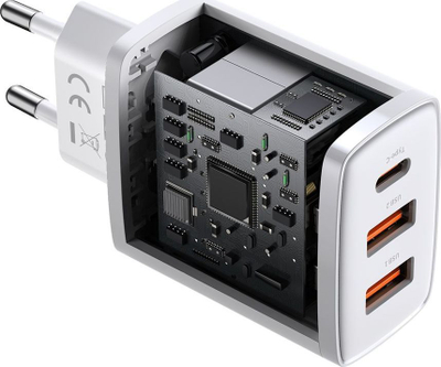 Karikues Baseus CCXJ-E02 2x USB-A 1x USB-C 3 A, i bardhë