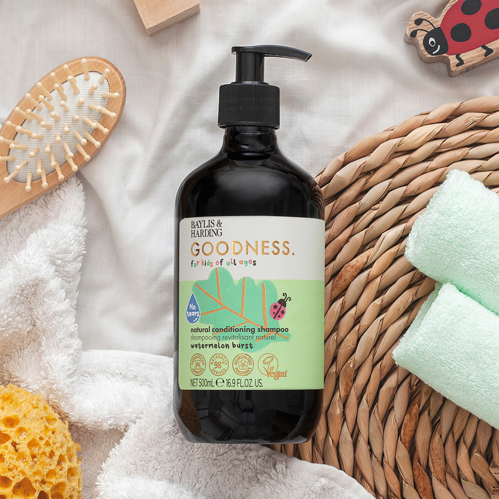 Shampo dhe zbutës per Flokë për femijë Baylis & Harding Goodness, Watermelon Burst, 500ml