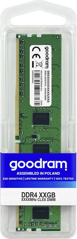 Memorie DDR4 GoodRam CL17 (GR2400D464L17S/4G), 4GB, 2400MHz, e gjelbër