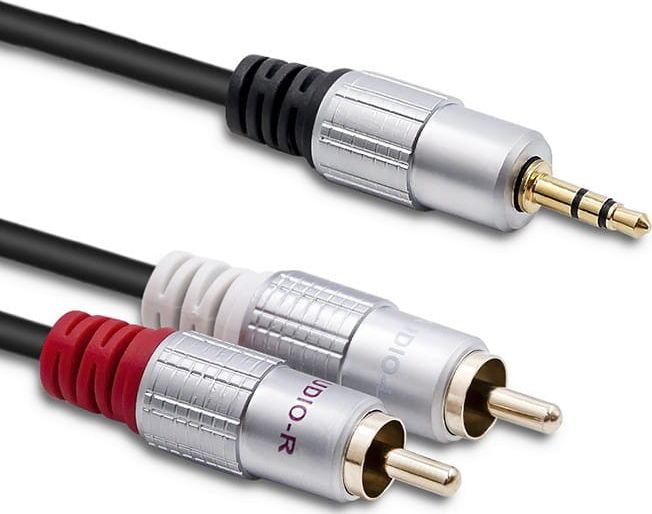 Kabllo Qoltec, Jack 3.5 mm, 3 m, e zezë