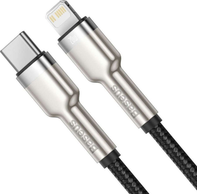 Kabllo BASEUS Cafule Series, USB-C - Lightning, M/M, 20W, 1m, e zezë