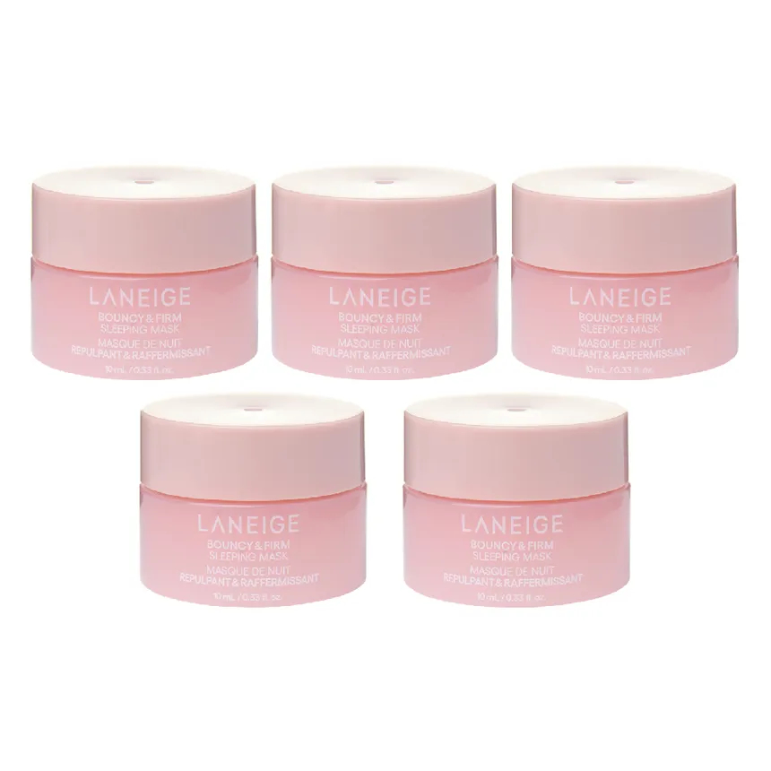 Set maska për fytyrë Laneige Bouncy & Firm Sleeping Mini, 5x 10 ml