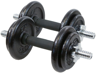 Shtanga për ushtrime EB Fit, 9.5kg, 2 copë, të zeza