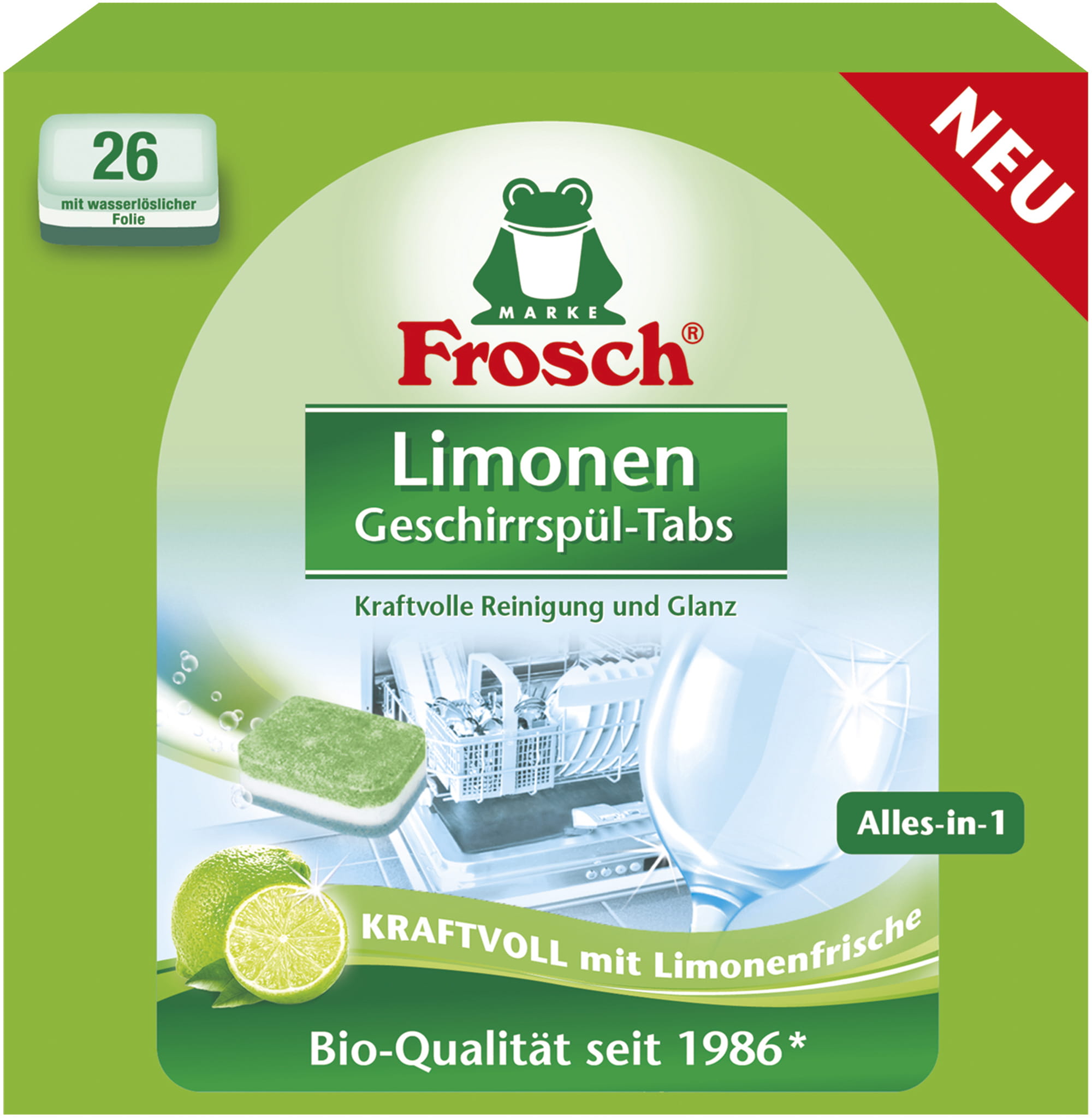 Tableta për enëlarëse Frosch, 26 copë