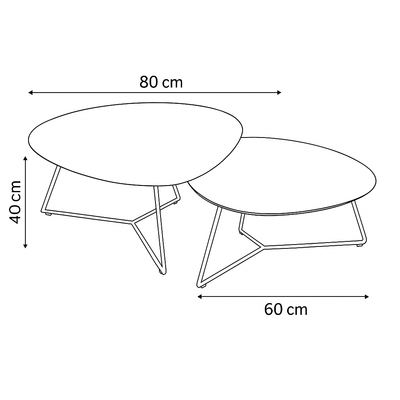 Tavolina mesi SAG Metal – Kafte