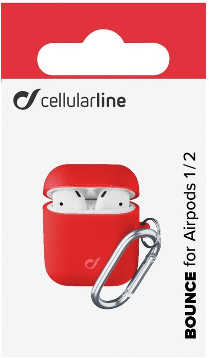 Mbrojtëse CellularLine për Apple AirPods, e kuqe