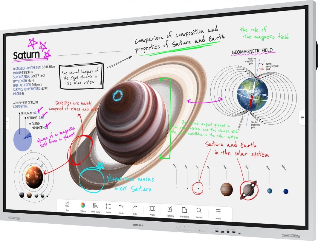 Монитор Samsung WM85B Flip Pro, 85", 4K UHD, со допир