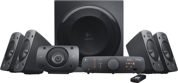 Altoparlantë Logitech Z906 , 5.1, të zinj