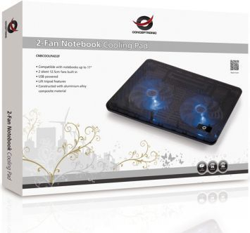 Ventilator për Notebook Conceptronic (CNBCOOLPAD2F), 17 "