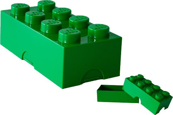 Enë me tullë me 8 dhoma ruajtëse LEGO Room Copenhagen (RC40041734), e gjelbër