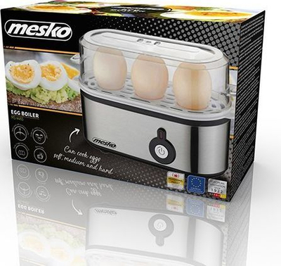 Tenxhere për zierjen e vezëve Mesko MS 4485, 350 W, e argjendtë