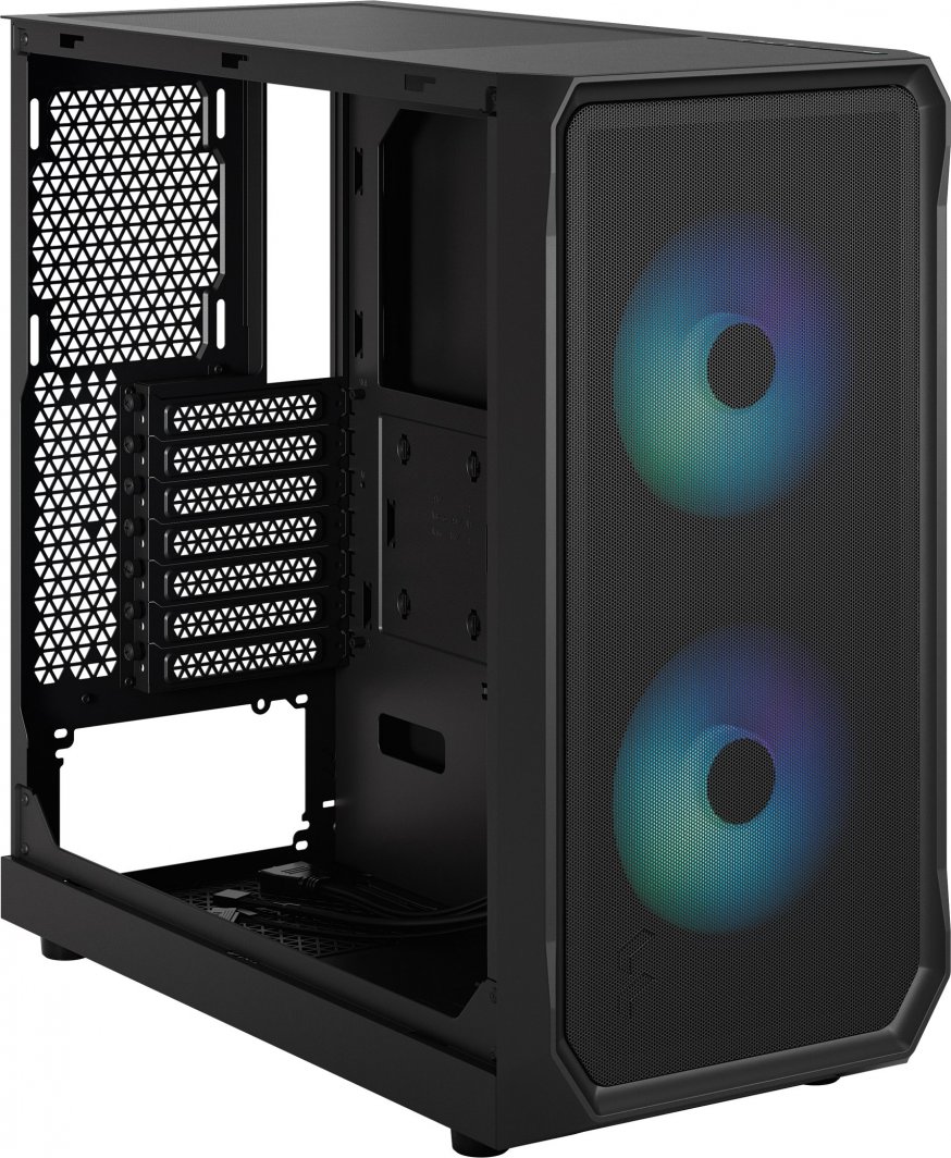 Куќиште за компјутер Fractal Design Focus 2 RGB, Црна, Midi Tower