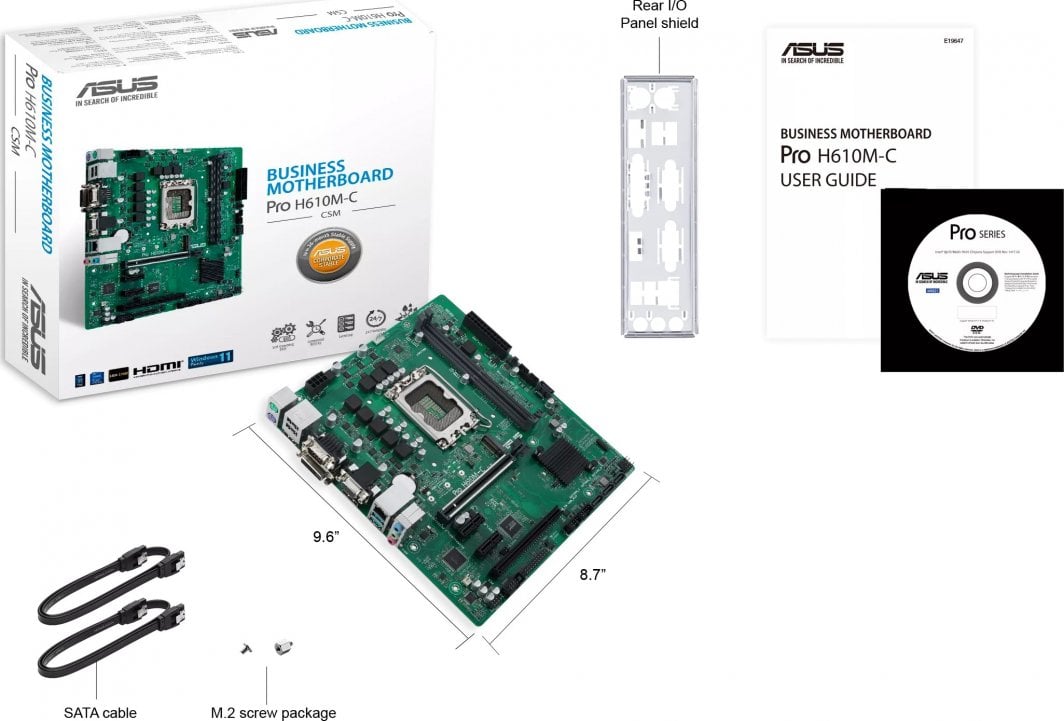Pllakë amë Asus PRO H610M-C-CSM, 64GB