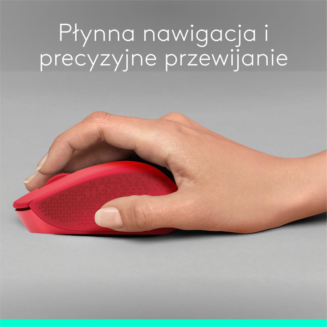 Глушец Logitech M330, wireless, USB, црвена