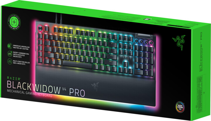 Tastierë Razer BlackWidow V4 Pro, Razer Green, US
