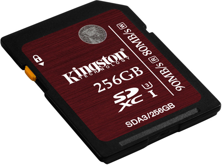 Kartë memorie SDXC Kingston, UHS-I, Klasa 10, 256GB