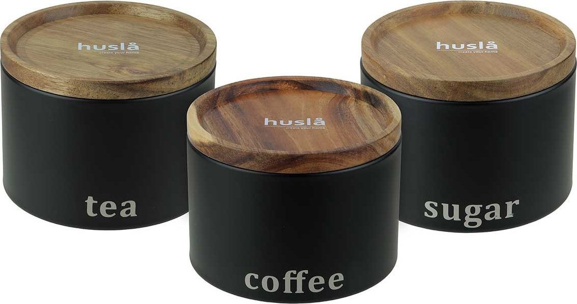 Set kuzhine Husla, 3 copë, të zeza / të kafta