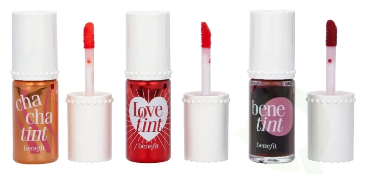 Set Benefit Lip Tints to Love lip & cheek tint, ChachaTint, 6 ml + Loventint, 6 ml + Benefit, 6 ml