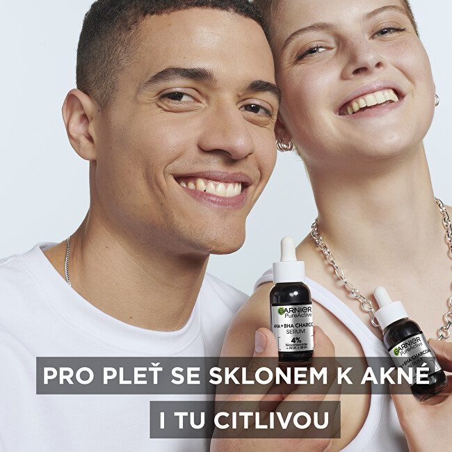 Garnier PureActive AHA + BHA Charcoal Серум против несовршености, 30 ml