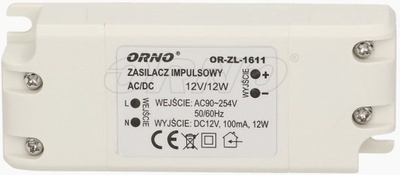 Furnizues energjie Orno, LED, 12 V DC, 12 W, 1 A, IP20