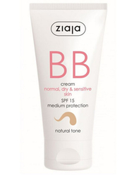 Krem BB ​​për lëkurë normale, të thatë dhe të ndjeshme Ziaja SPF15, Natural, 50 ml