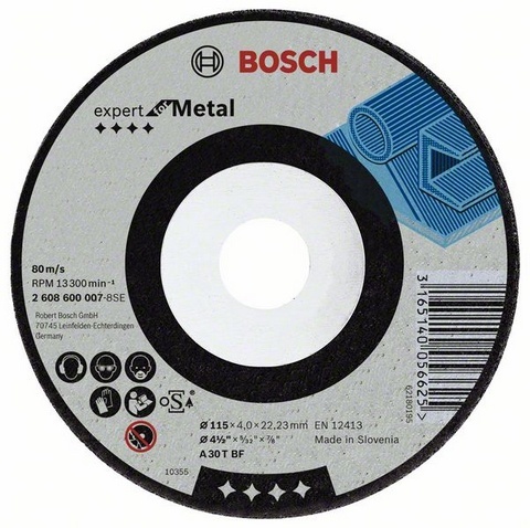 Disk prerës Bosch Expert A 30 T BF për metal, 12.5x22x0.6cm