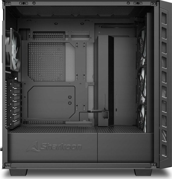 Kasë Sharkoon Rebel C80G RGB, e zezë, Midi Tower