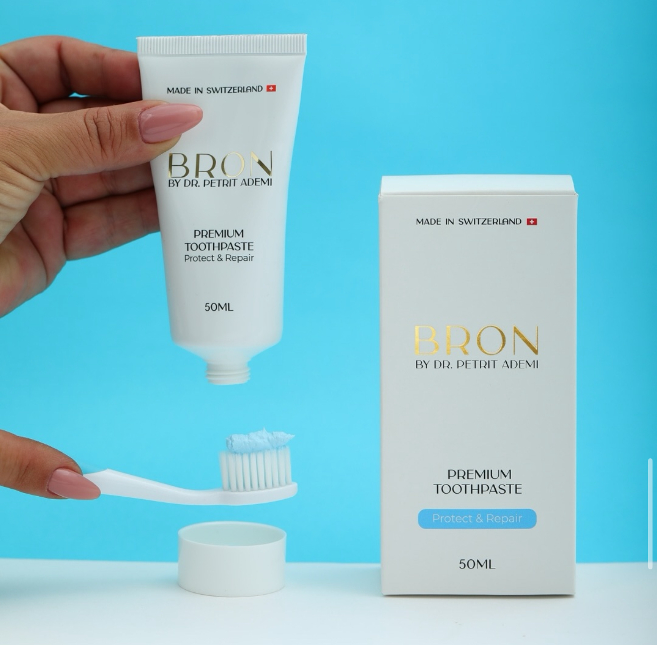 Pastë për dhëmbë BRON PREMIUM TOOTHPASTE Protect & Repair, 50 ml