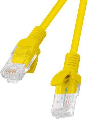 Kabëll Lanberg RJ-45 / RJ-45 .5e (PCU5-10CC-0050-Y), e verdhë, 0.5m
