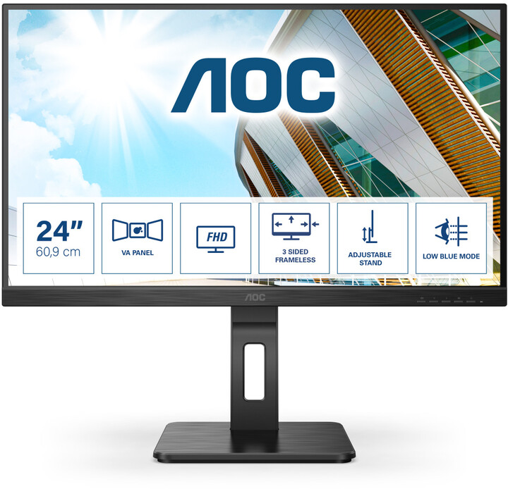 Монитор AOC 24P2Q - 23,8'' LED , Full HD, црна боја