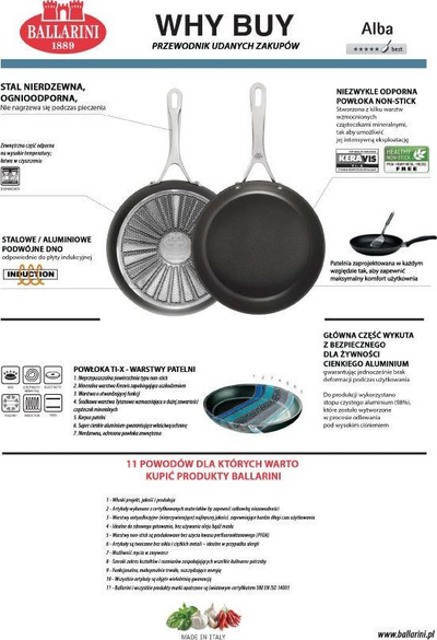 Tigan për grill Ballarini, 28 cm, i zi