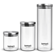 Set kavanoza për ushqim Lamart LT6025, 3 copë, 650/950/1700ml, transparente