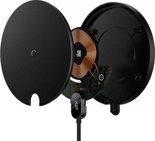Karikues dixhital LED me induksion Baseus 1x USB-A 2 A (BSU3185BLK), i zi