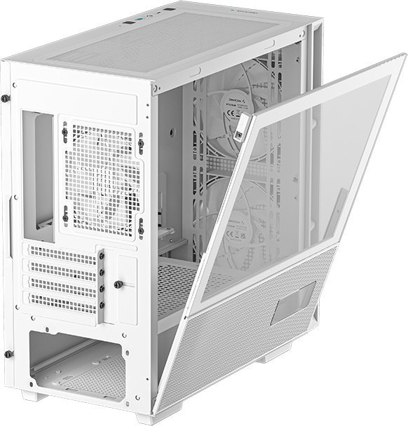 Куќиште за компјутер Deepcool CH360 ARGB, бело, Mini Tower