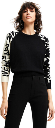 Bluzë Desigual Jers Noor Regular Fit mDE3387, e zezë, L