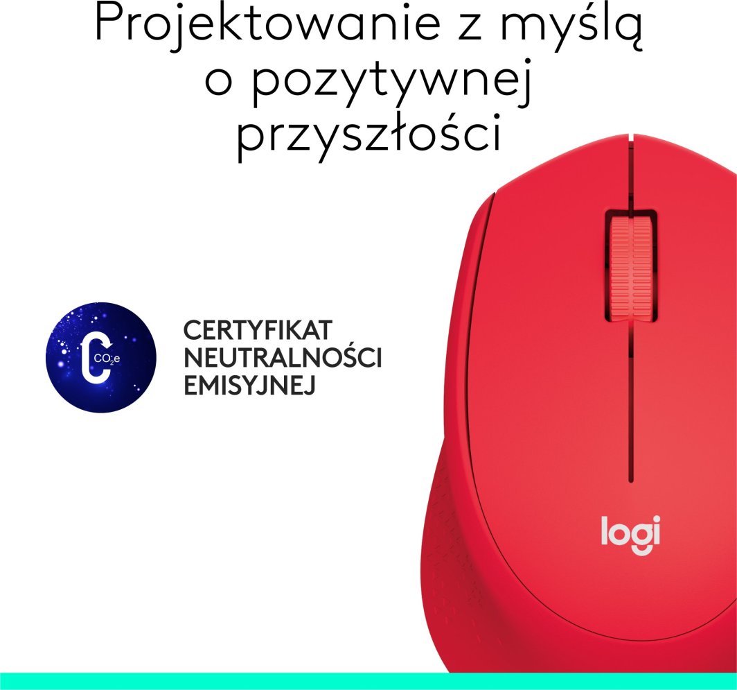 Глушец Logitech M330, wireless, USB, црвена