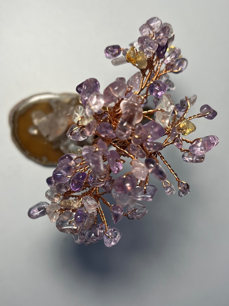 Gurë natyral Dar Amethyst, 12 cm, vjollcë