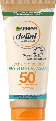 Losion mbrojtës ndaj diellit Garnier Delial Ambre Solaire Leche protectora + rezistentë ndaj ujit, Spf50+, 175 ml